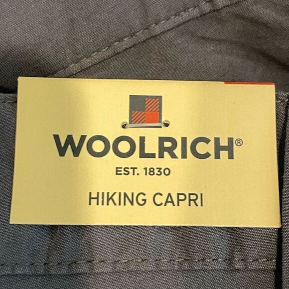 Woolrich Dark Slate Trek Cargo Hiking Capri Pants Size 12 New - Picture 10 of 10